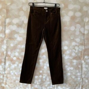 J.Jill Brown Velvet Skinny Pants